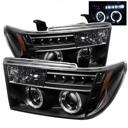 Ксеноновые фары Spyder Auto для Toyota Tundra (Black) LED Halo